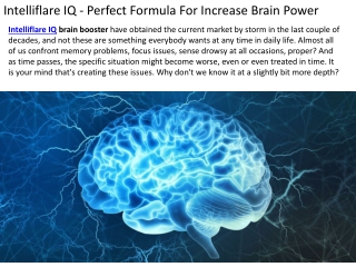 Intelliflare IQ - Perfect Formula For Increase Brain Power