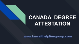 Canada Degree Attestation