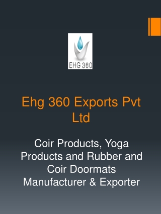 Coir Products, Rubber and Coir Doormats Manufacturer & Exporter