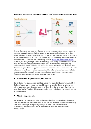 Essential Features Every Outbound Call Center Software Must Have