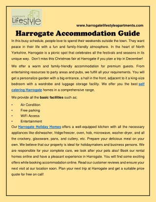 Harrogate Accommodation Guide