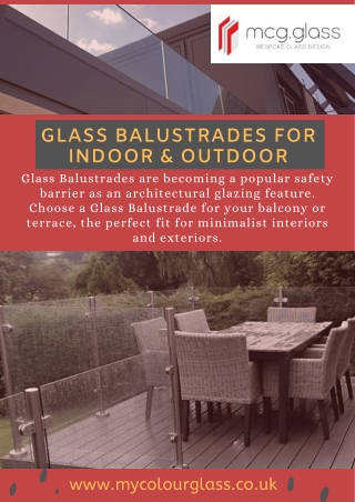 Domestic & Light Glass Balustrade For Stairs | MyColourGlass
