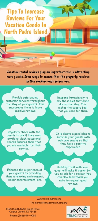 Tips To Increase Reviews For Your Vacation Condo In North Padre Island