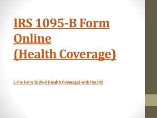 e file form 1095-B (Health Coverage) with the IRS