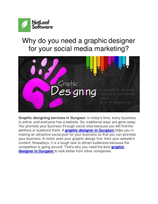 Why do you need a graphic designer for your social media marketing?