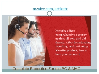 McAfee Online - www.mcafee.com/activate