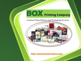 Custom Printed Boxes and Packaging