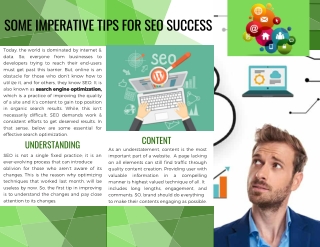 Some Imperative Tips For SEO Success
