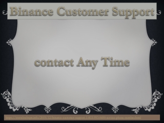 Binance Customer Support 1-833-993-0690 Service Phone Number