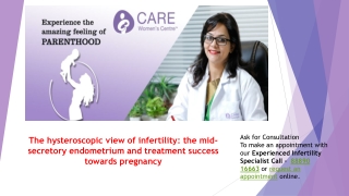 The hysteroscopic view of infertility: the mid-secretory endometrium and treatment success towards pregnancy