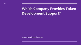 Which Company Provides Token Development Support?