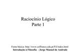 Racioc nio L gico Parte 1