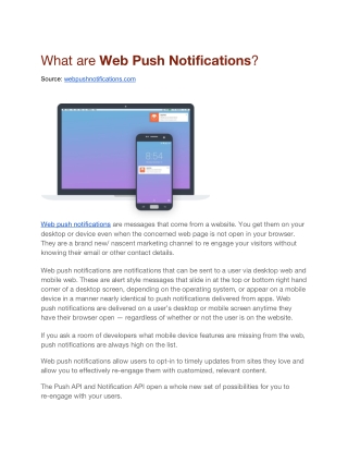 What are web push notifications?