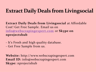 Extract Daily Deals from Livingsocial