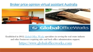 Broker price opinion virtual assistant Australia