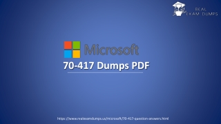 How To Pass Microsoft 70-417 Withe The Help Of Dumps