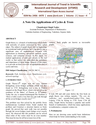 A Note On Applications of Cycles and Trees