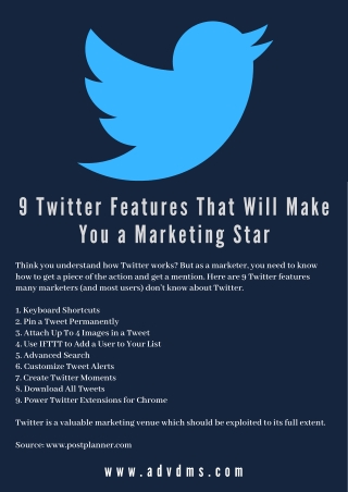 9 Twitter Features That Will Make You a Marketing Star