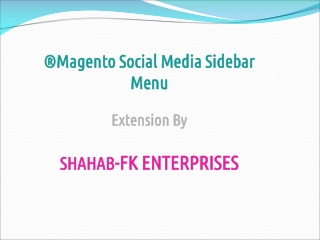 ®Magento 2 Social Media like Floating Sidebar on the Home Page