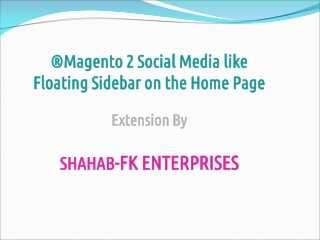 ®Magento 2 Social Media like Floating Sidebar on the Home Page