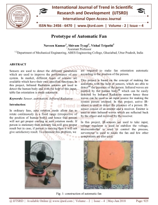 Prototype of Automatic Fan