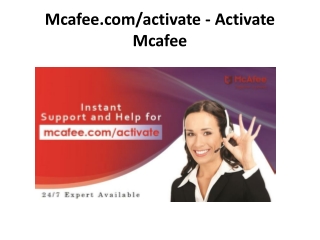 Mcafee.com/activate - Activate Mcafee