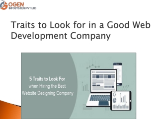 Traits to Look for in a Good Web Development Company