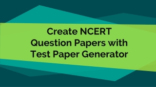 How to create question paper with test paper generator