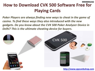 How to Download CVK 500 Software Free for Playing Cards