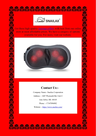 Heating Back Massagers | Snailax