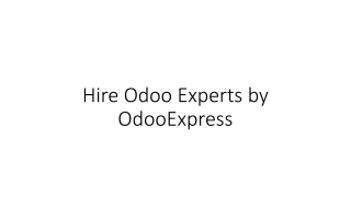 Hire Odoo Experts by OdooExpress