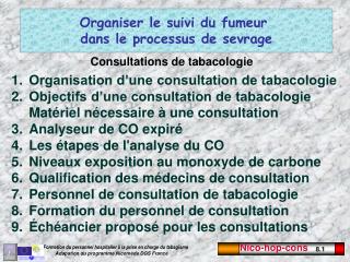 Consultations de tabacologie