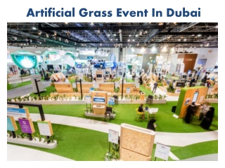 Artificial Grass Event In Dubai