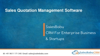 Sales Quotation Management Software