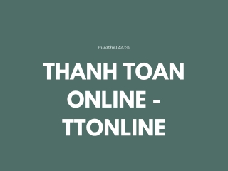 Thanh toán online (TTonline)