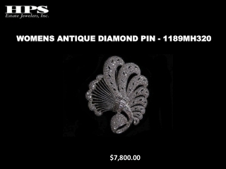 Womens Antique Diamond Pin - HPS Estate Jewelers