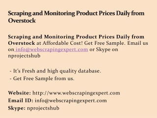 Scraping and Monitoring Product Prices Daily from Overstock