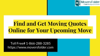 Find and Get Moving Quotes Online for Your Upcoming Move