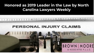 Honored as 2019 Leader in the Law by North Carolina Lawyers Weekly