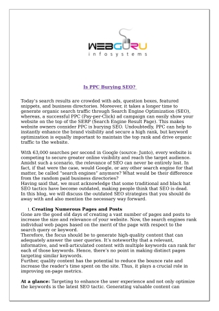 Is PPC Burying SEO?