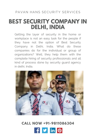 Best Security Company in Delhi, India