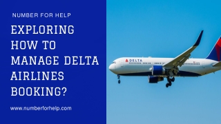 Delta Airlines Manage Booking | Manage Reservations | Tickets Booking