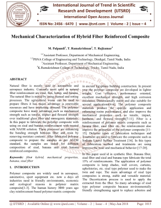 Mechanical Characterization of Hybrid Fiber Reinforced Composite