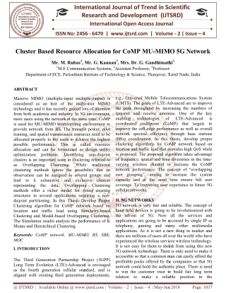 Cluster Based Resource Allocation for CoMP MU MIMO 5G Network