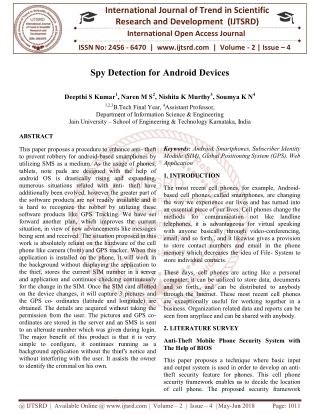 Spy Detection for Android Devices