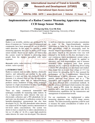Implementation of a Radon Counter Measuring Apparatus using CCD Image Sensor Module