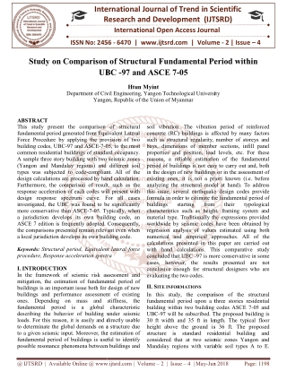 Study on Comparison of Structural Fundamental Period within UBC 97 and ASCE 7 05