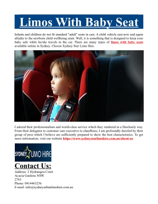 Limos With Baby Seat