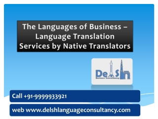 The Languages of Business - Language Translation Services by Native Translators
