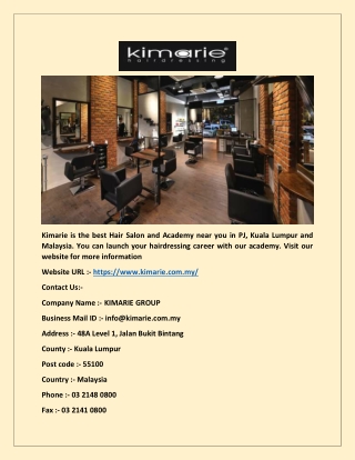 Hair Salon Near Me in Puchong, kota Damansara